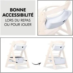 Hauck Boîtes de rangement pour chaise haute Alpha+ White