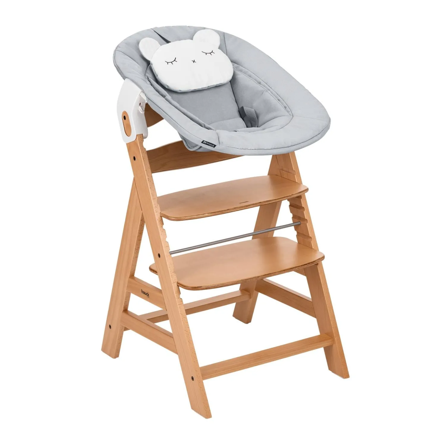 Hauck Chaise haute avec siège nouveau-né Alpha Newborn Set Pre Nature Grey
