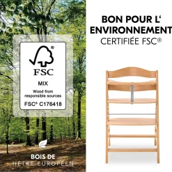 Hauck Chaise haute avec siège nouveau-né Alpha Newborn Set Pre Nature Grey