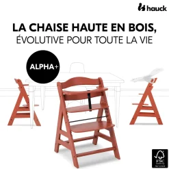 Hauck                    Chaise Haute En Bois Alpha+    Cork