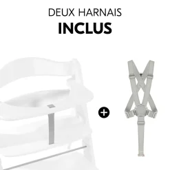 Hauck                    Chaise Haute En Bois Alpha+    White