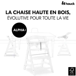 Hauck                    Chaise Haute En Bois Alpha+    White
