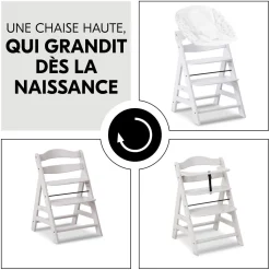Hauck Chaise Haute En Bois Alpha+ Creme