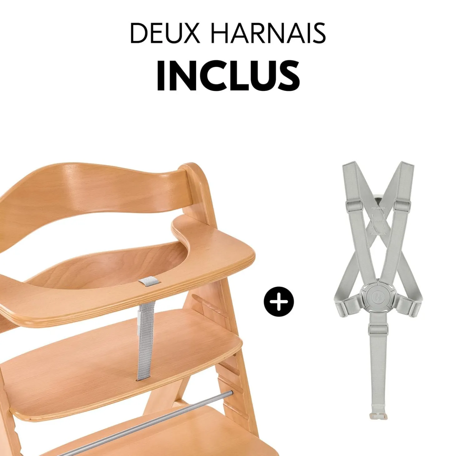 Hauck Chaise Haute En Bois Alpha+ Natural