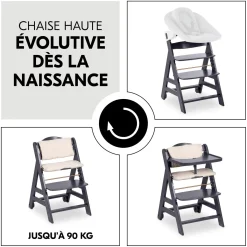 Hauck Chaise haute en bois Beta+ White