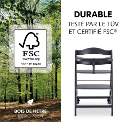Hauck Chaise haute en bois Beta+ White