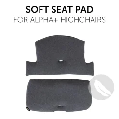 Hauck Coussin Chaise Haute Alpha+ Jersey Charcoal