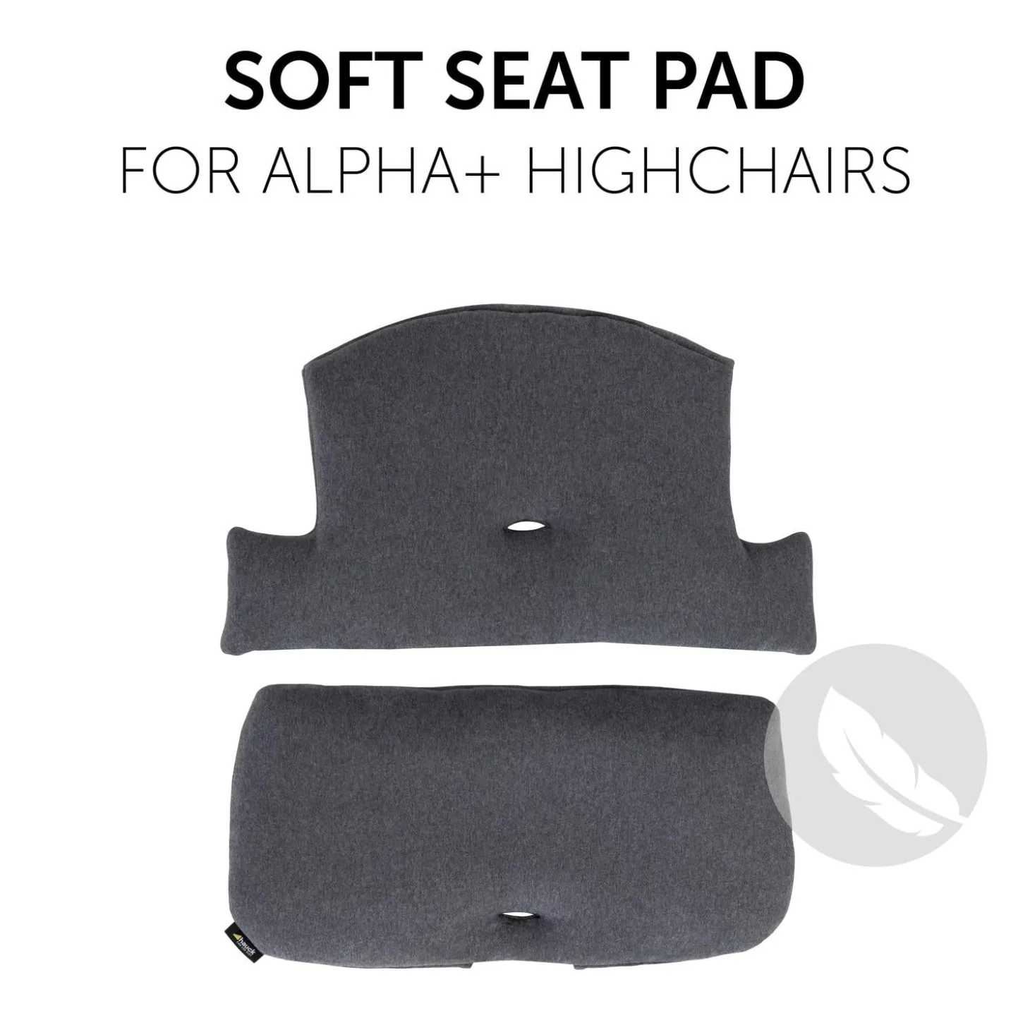 Hauck Coussin Chaise Haute Alpha+ Jersey Charcoal