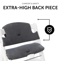 Hauck Coussin Chaise Haute Alpha+ Jersey Charcoal