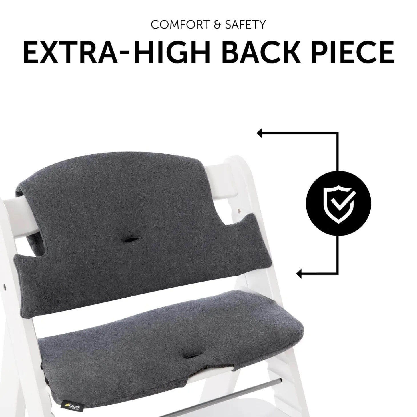 Hauck Coussin Chaise Haute Alpha+ Jersey Charcoal