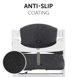 Hauck Coussin Chaise Haute Alpha+ Jersey Charcoal