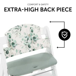 Hauck Coussin chaise haute Highchair Pad Select Jersey Leaves Mint