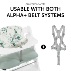 Hauck Coussin chaise haute Highchair Pad Select Jersey Leaves Mint