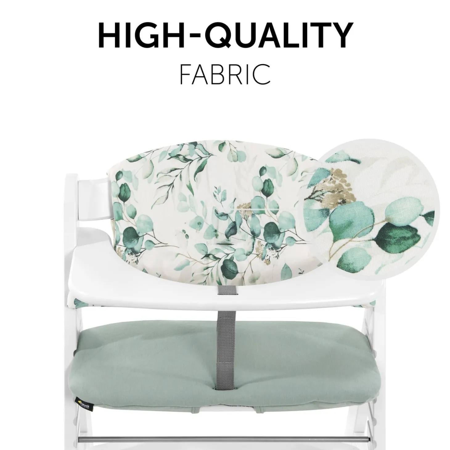 Hauck Coussin chaise haute Highchair Pad Select Jersey Leaves Mint
