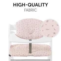 Hauck Coussin chaise haute Highchair Pad Select Jersey Flowers Rose