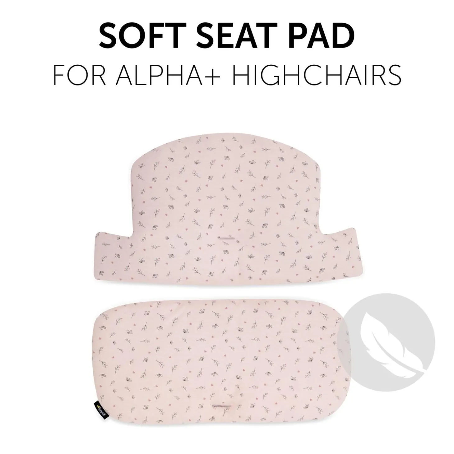 Hauck Coussin chaise haute Highchair Pad Select Jersey Flowers Rose