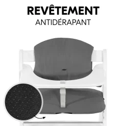 Hauck Coussin de chaise haute Select Dark Grey