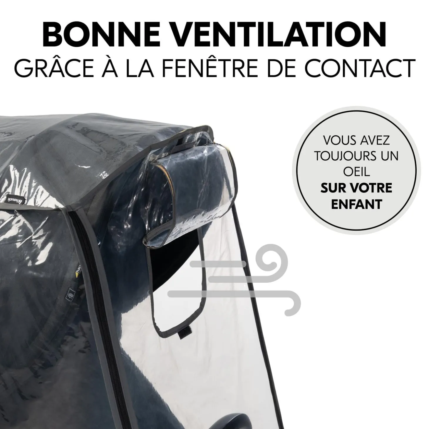 Hauck Habillage Pluie Poussette 4 Roues Pushchair 4W Transparent