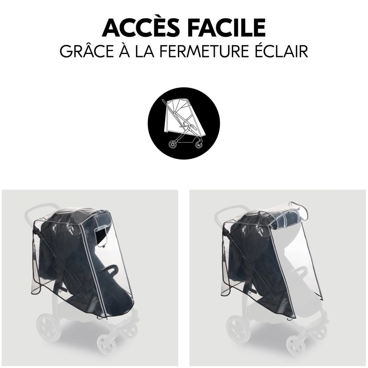Hauck Habillage Pluie Poussette 4 Roues Pushchair 4W Transparent