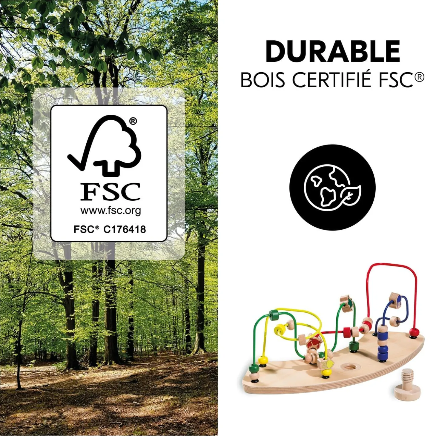 Hauck Labyrinthe Perle Play Moving Multicolore
