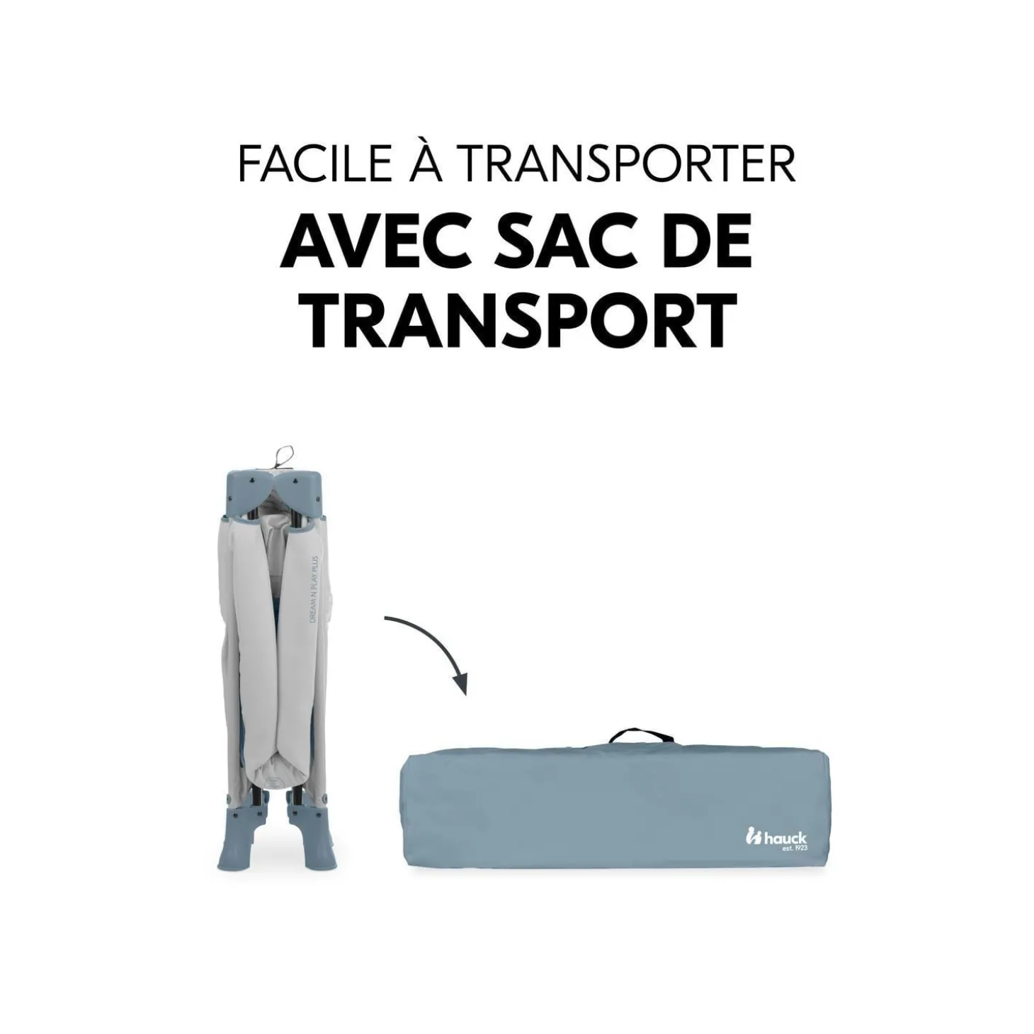 Hauck Lit parapluie Dream N Play Plus Dusty Blue