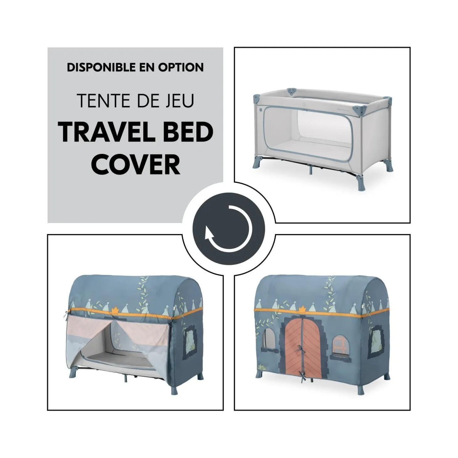 Hauck Lit parapluie Dream N Play Plus Dusty Blue