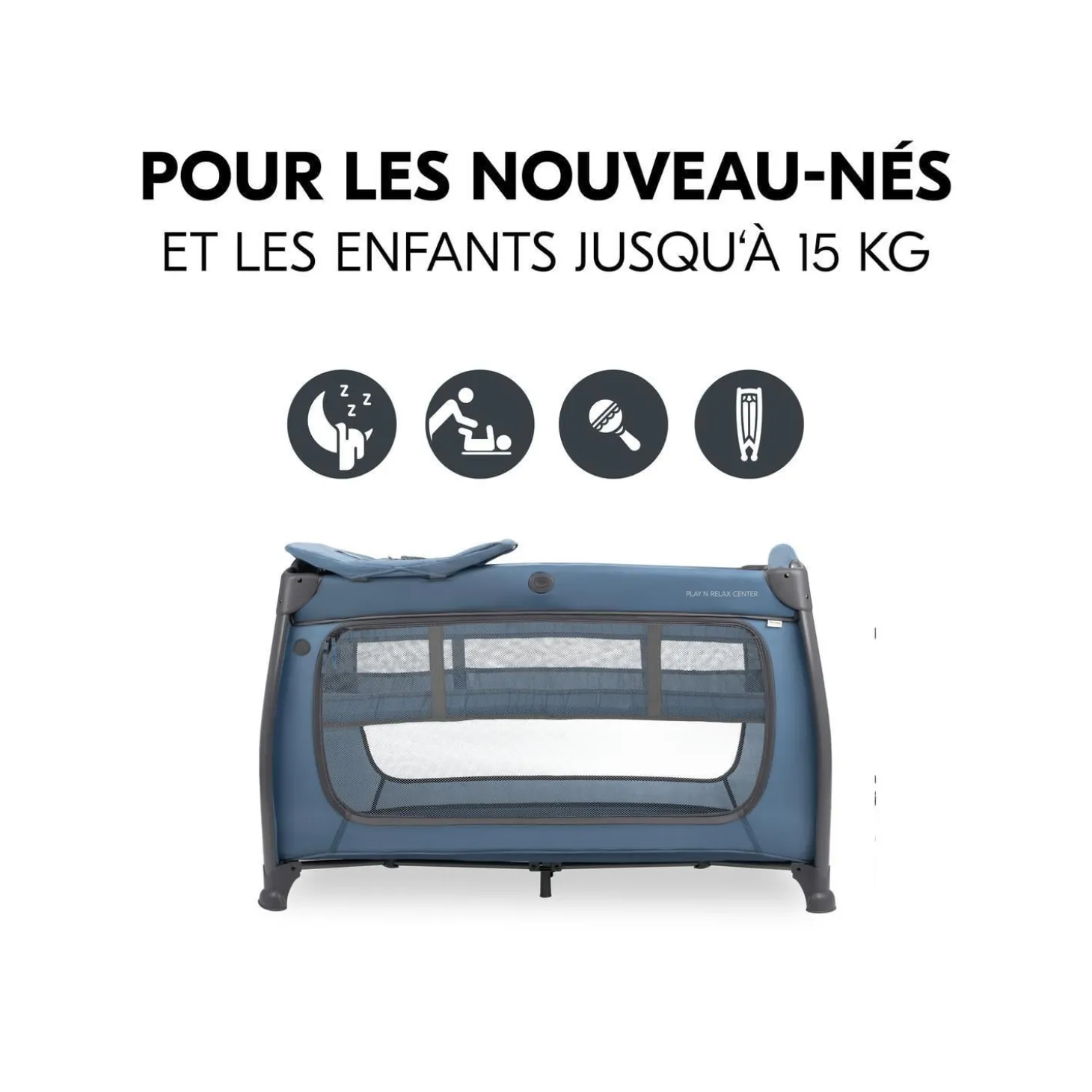 Hauck Lit parapluie Play N Relax Center Dark Blue