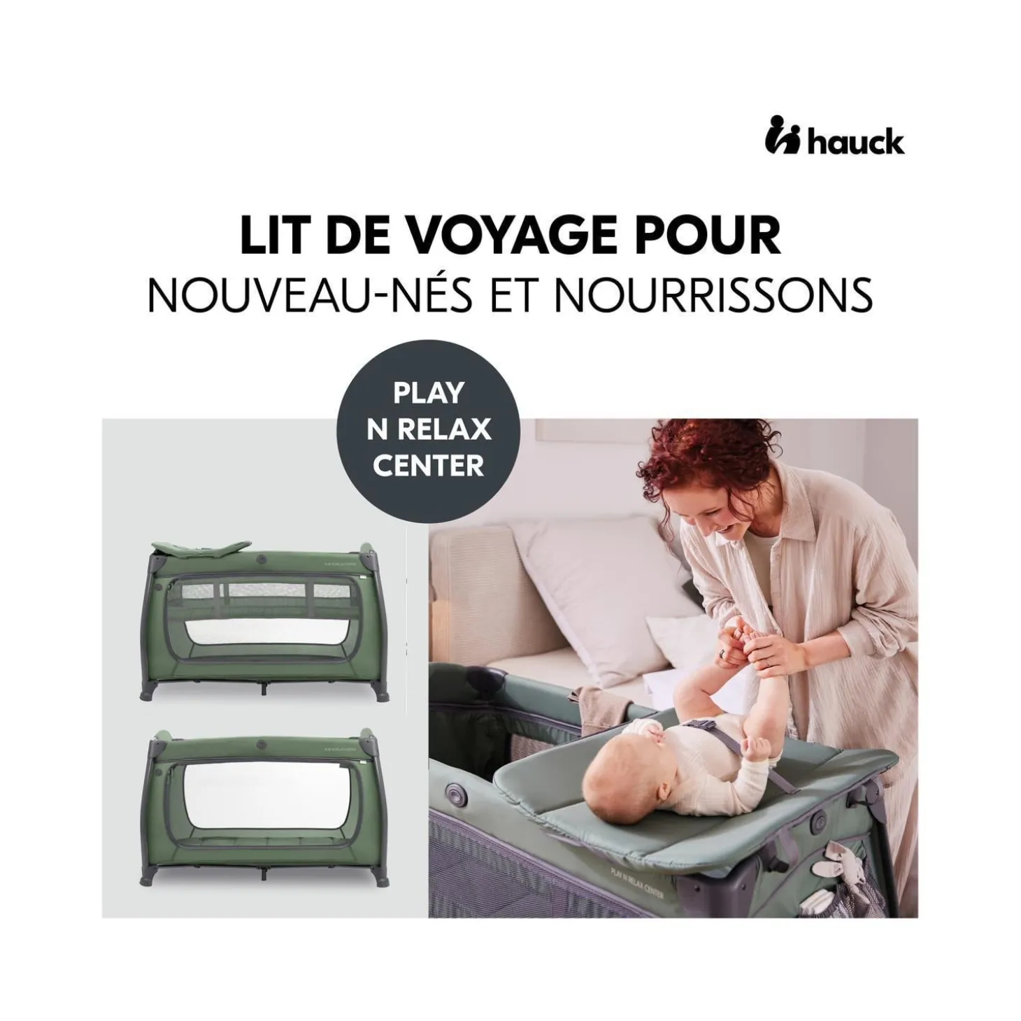 Hauck Lit parapluie Play N Relax Center Dark Green
