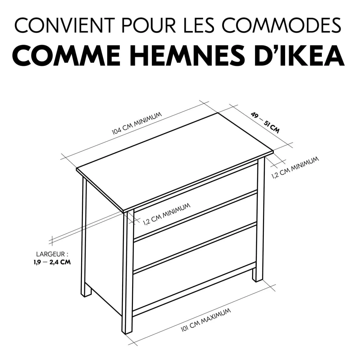 Hauck Plan à langer pour commode Combine N Change White