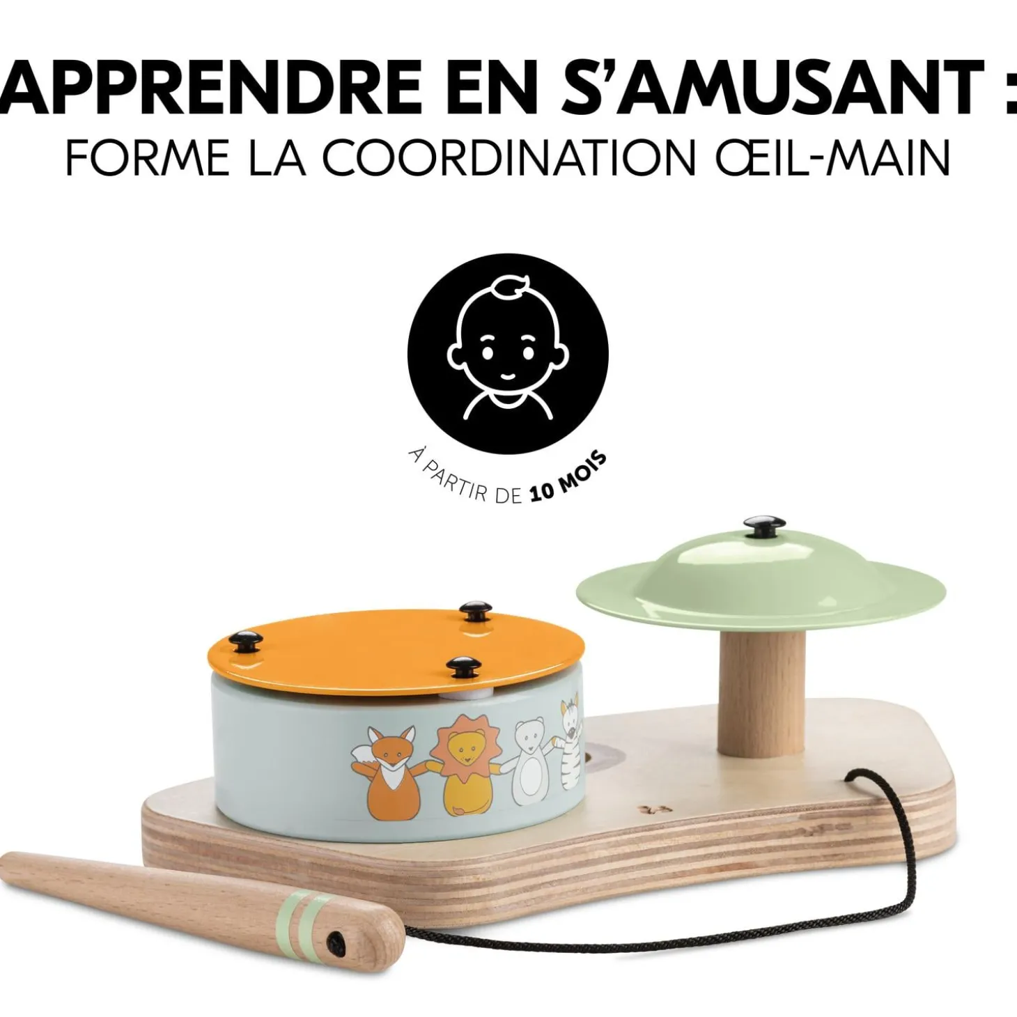 Hauck Plateau de jeux pour chaise haute Play Drums S White