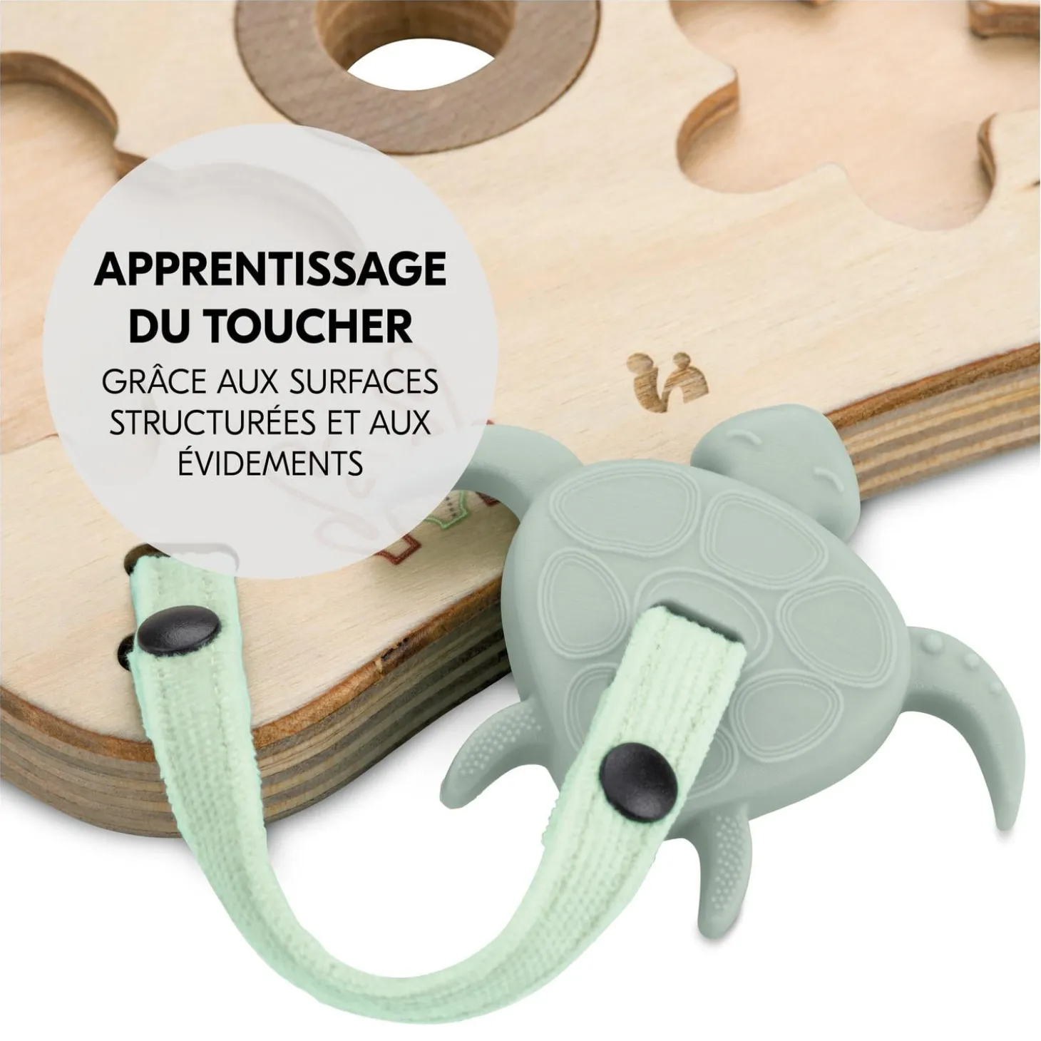 Hauck Plateau de jeux pour chaise haute Play Puzzling S White