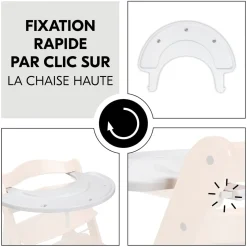 Hauck Plateau de jeux pour chaise haute Alpha+ et Beta+ White