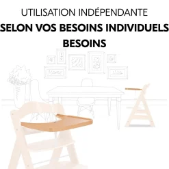 Hauck Plateau pour chaise haute Alpha Wooden Tray Natural