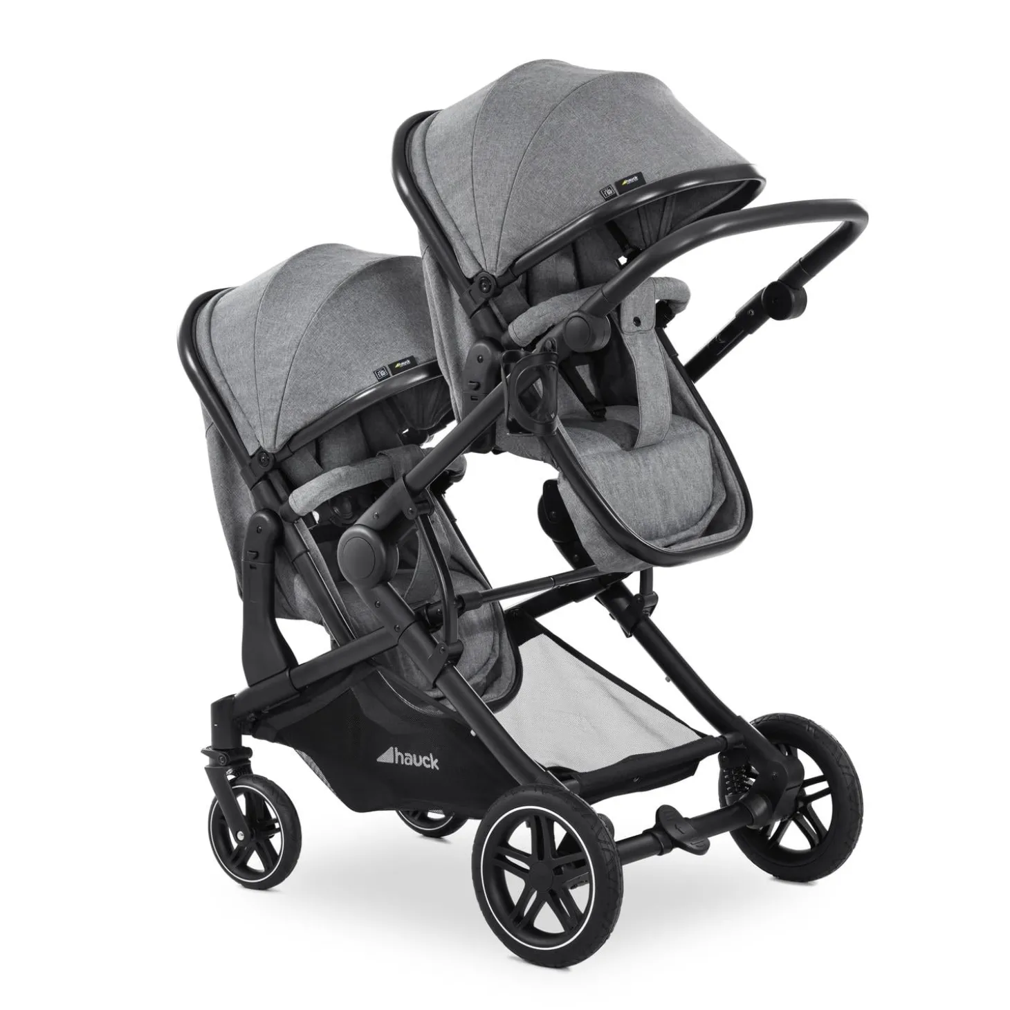 Hauck Poussette Double Atlantic Twin Melange Grey