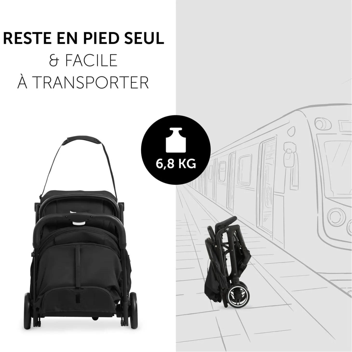 Hauck Poussette Travel N Care Black