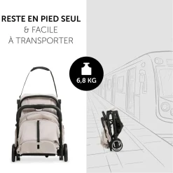 Hauck                    Poussette Travel N Care    Beige