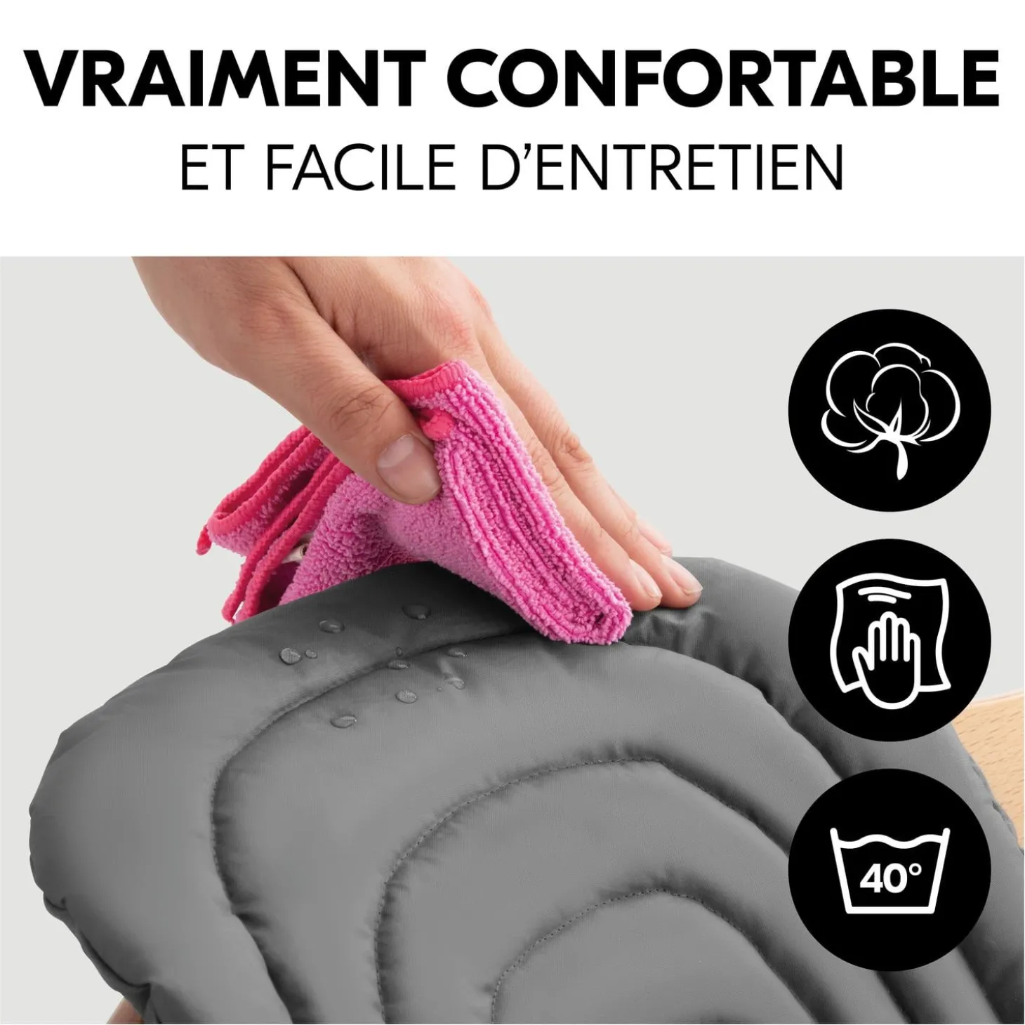 Hauck Réducteur de siège pour chaise haute bébé Dark Grey