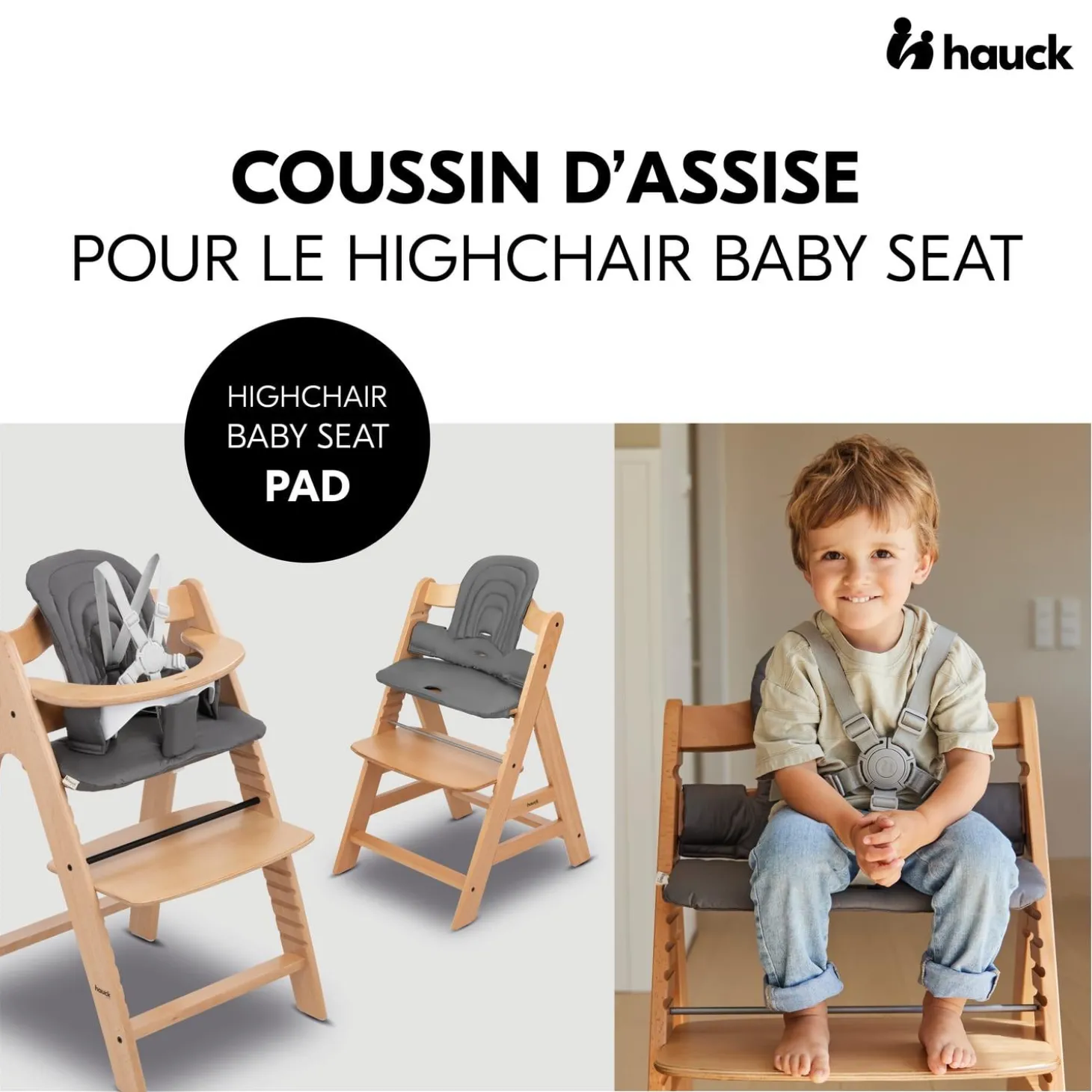 Hauck Réducteur de siège pour chaise haute bébé Dark Grey