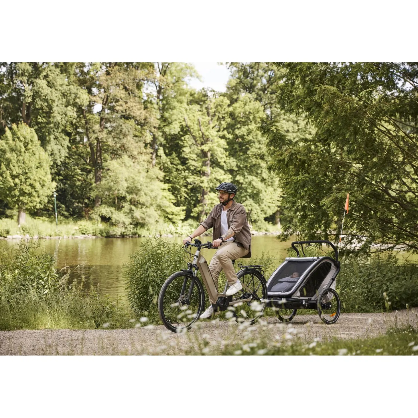 Hauck Remorque de Vélo N Walk Duo Dark Green