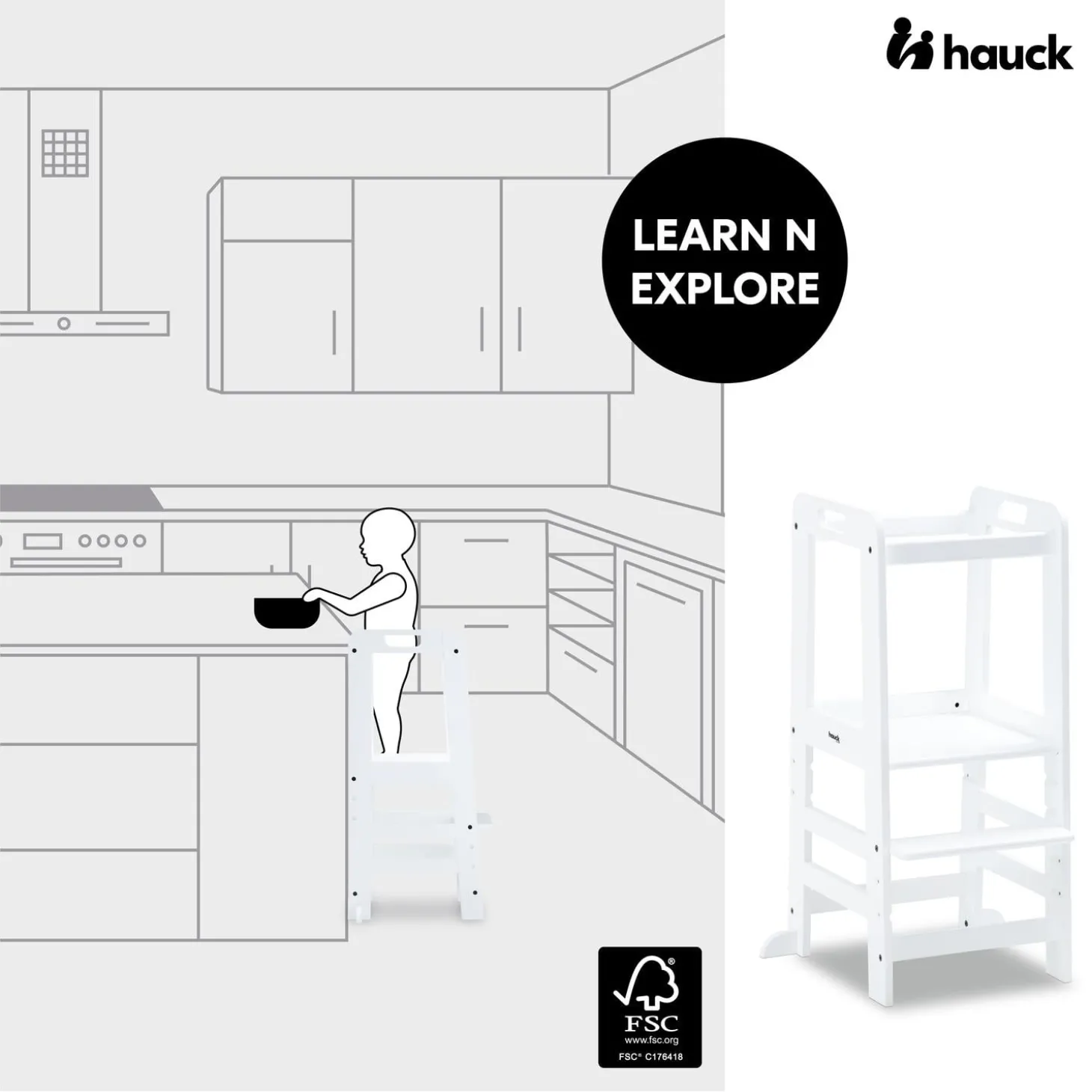 Hauck Tour d'observation Learn N Explore White