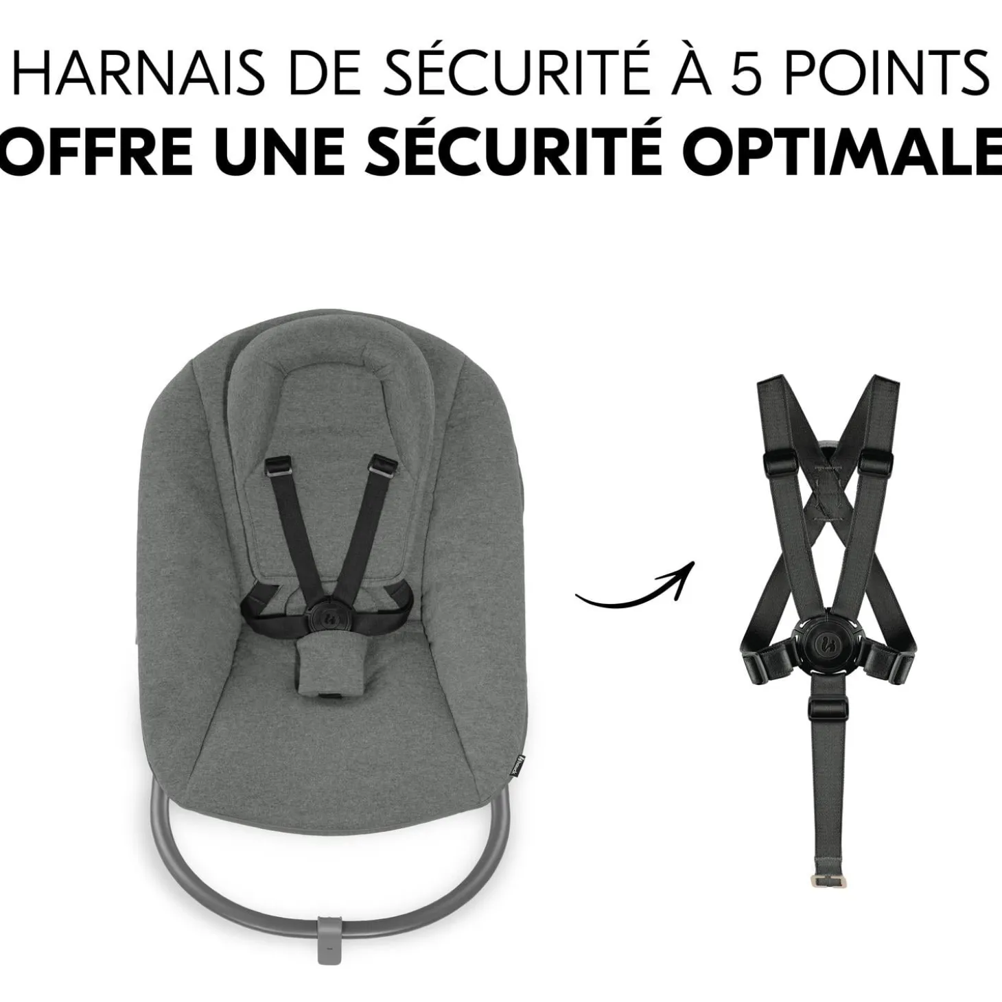 Hauck Transat Alpha Bouncer Premium Dark Grey