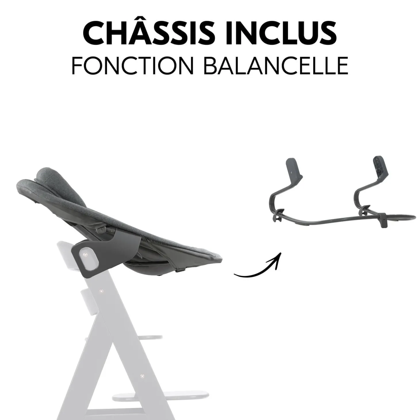 Hauck Transat Alpha Bouncer Premium Dark Grey
