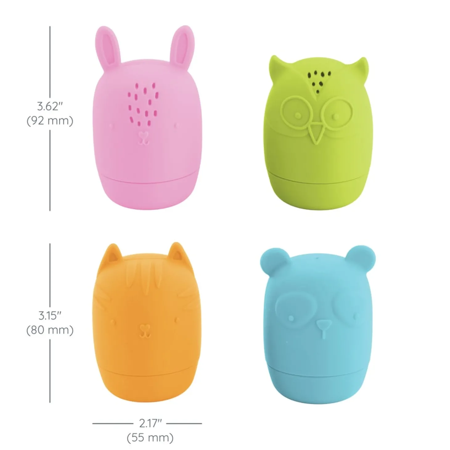 Infantino Arroseurs de bain nettoyables silicone Multicolore