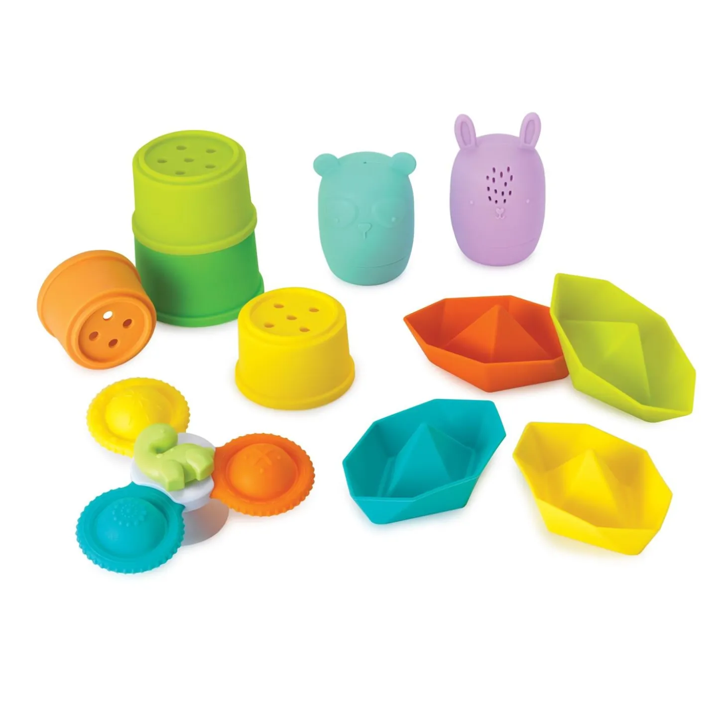 Infantino Coffret de Bain silicone Multicolore