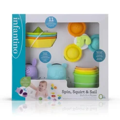 Infantino Coffret de Bain silicone Multicolore