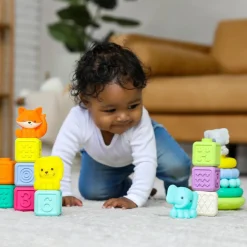 Infantino                    Coffret de 20 pièces d'anneaux empilables    Multicolore