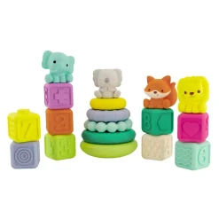 Infantino                    Coffret de 20 pièces d'anneaux empilables    Multicolore