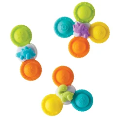 Infantino Coffret de 3 spinners en silicone Multicolore