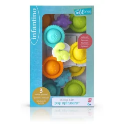 Infantino Coffret de 3 spinners en silicone Multicolore