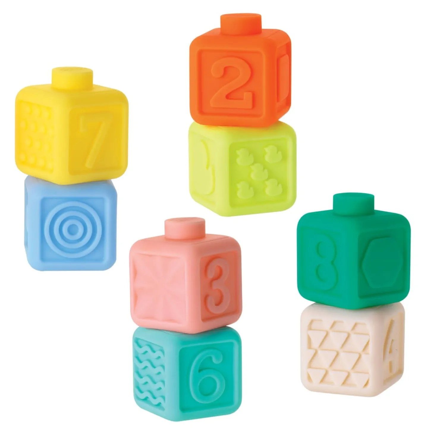 Infantino Cubes soft à empiler Multicolore